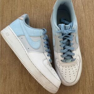 Nike Air Force One Baby blue and white Mens Size 9